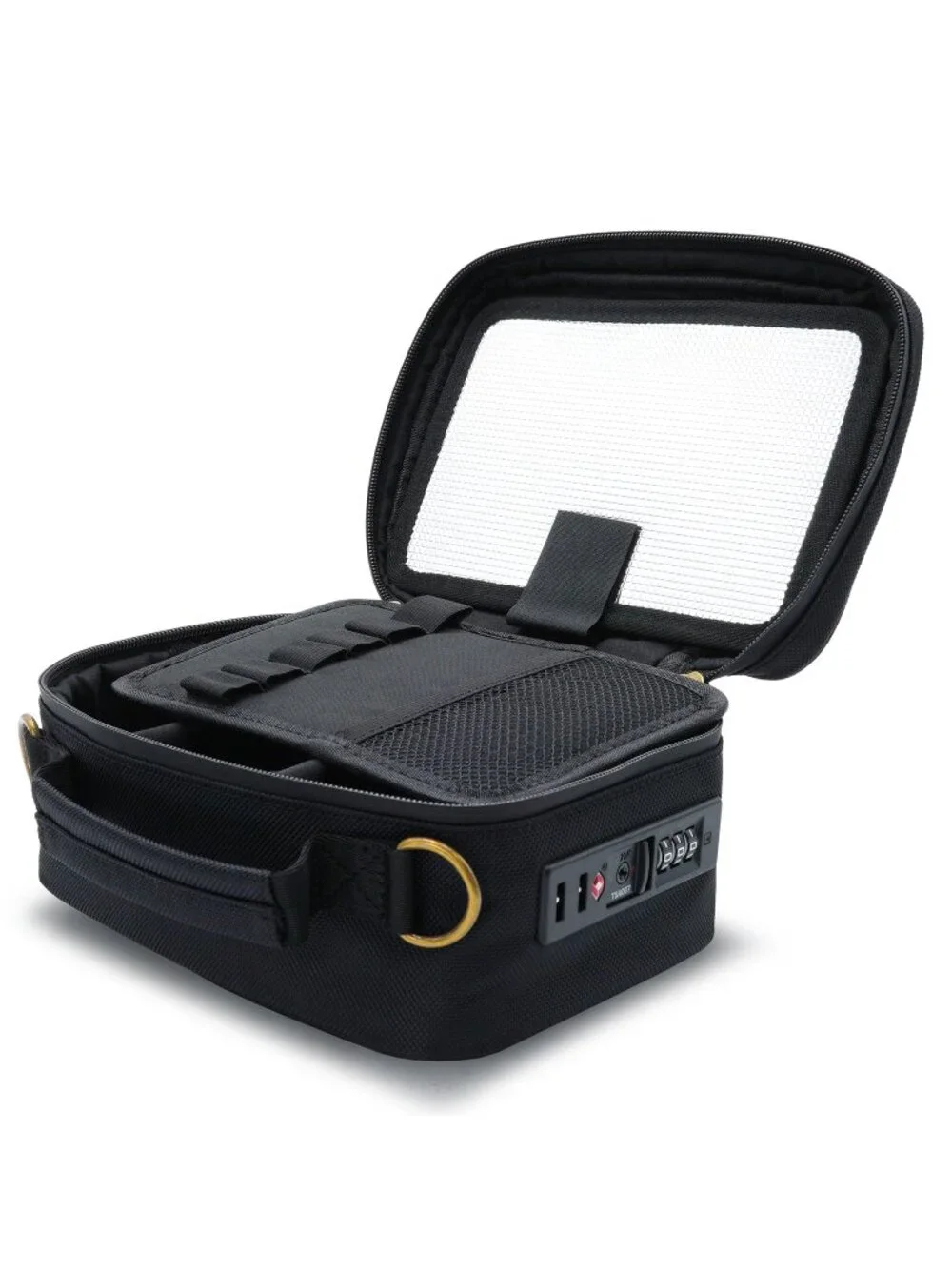 Stash Pack Black Storage Case TSA Combination Portable Lock Bag Odor Resistant